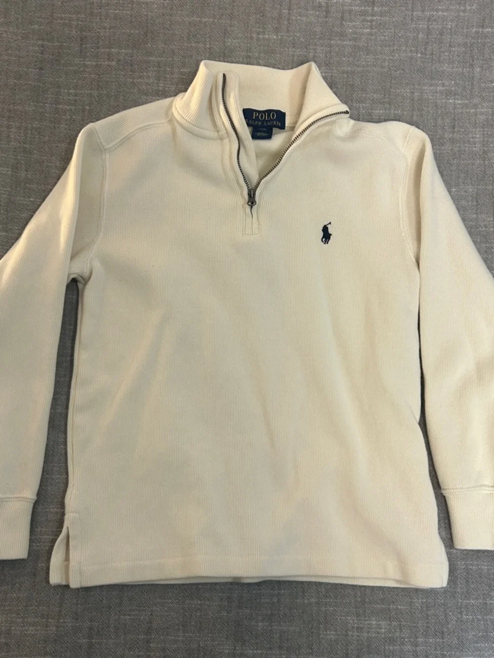 Ralph Lauren Cream Half-Zip Pullover for Kids